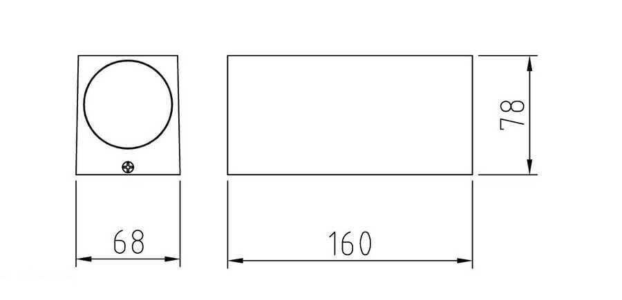 JW949 ANTRASİT ÇİFT YÖNLÜ OVAL APLİK IP54 2XGU10