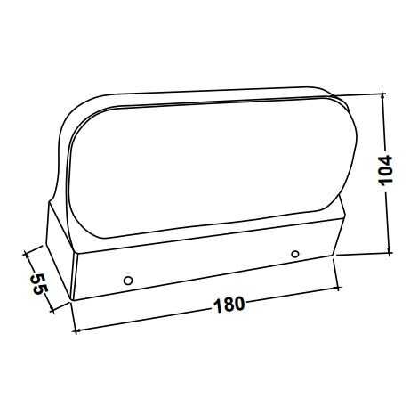 12W 3000K ANTRASİT BAHÇE APLİK JUPİTER