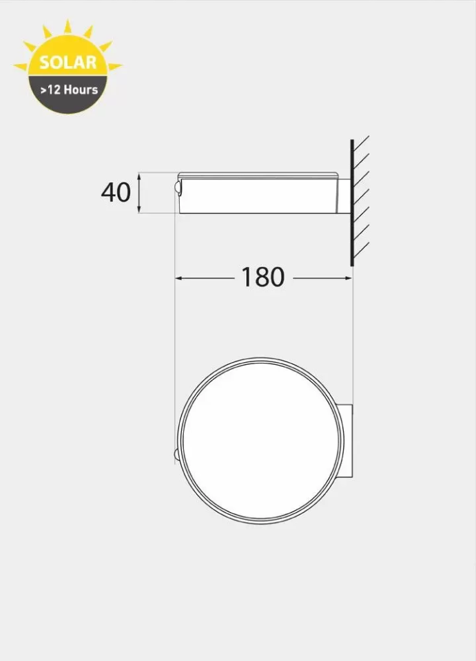 FORTUNATO GREY SOLAR LED 150 PIR CCT SE T
