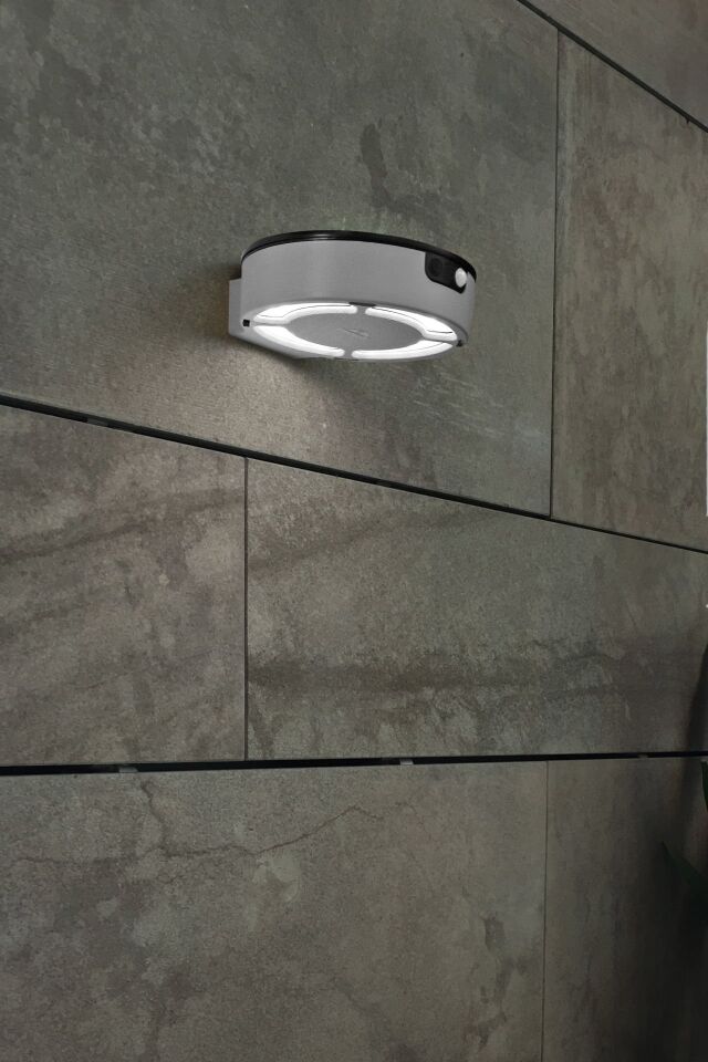 FORTUNATO GREY SOLAR LED Ø150 PIR CCT SE T