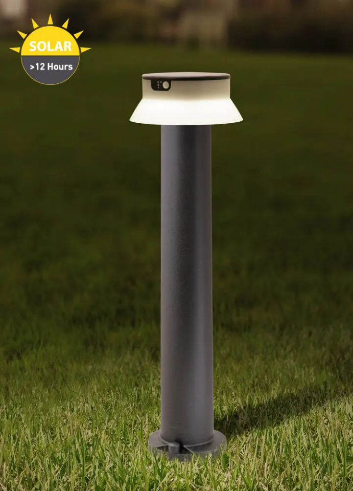 JOSEPHA 800 BLACK SOLAR LED Ø150 PIR CCT SET OPAL