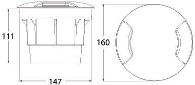 CECI 160 2L BLACK FROSTED GX53 LED 10W CCT SET