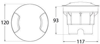CECI 120 2L BLACK FROSTED GX53 LED 3W CCT SET