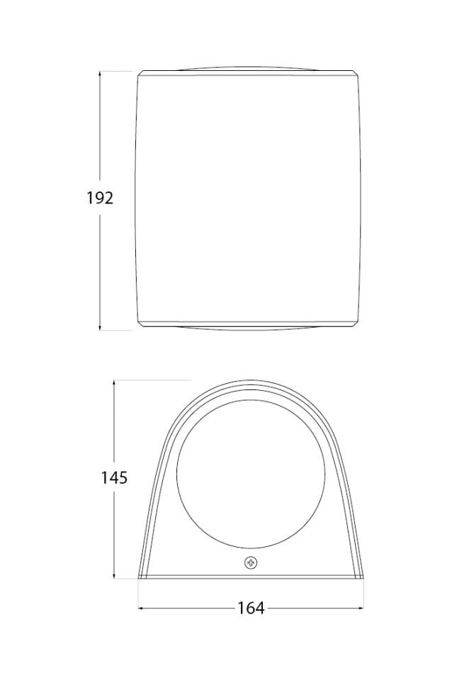 MARTA 160 1L BLACK FROSTED E27