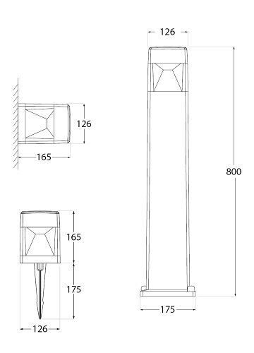 ELISA SPIKE BLACK CLEAR GX53 LED 10W CCT SET