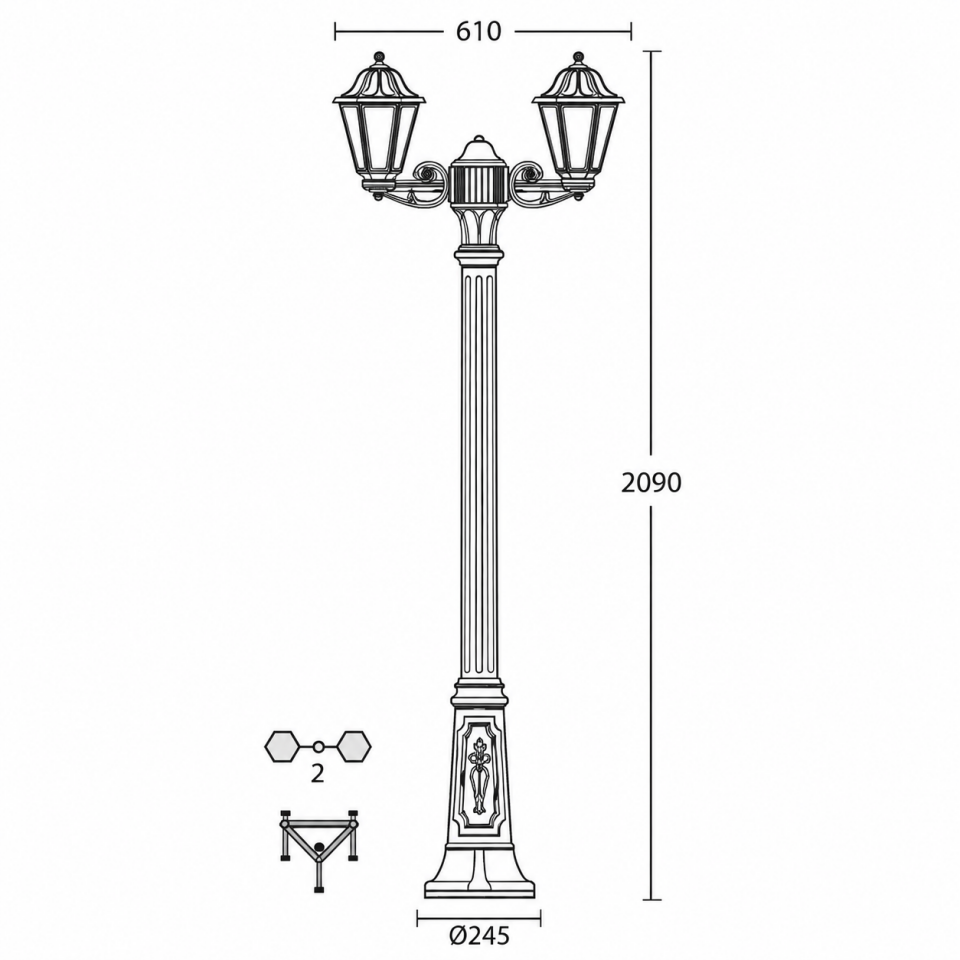 GIGI BISSO/ANNA 2L WHITE CLEAR E27 A60 LED 8,5W CC