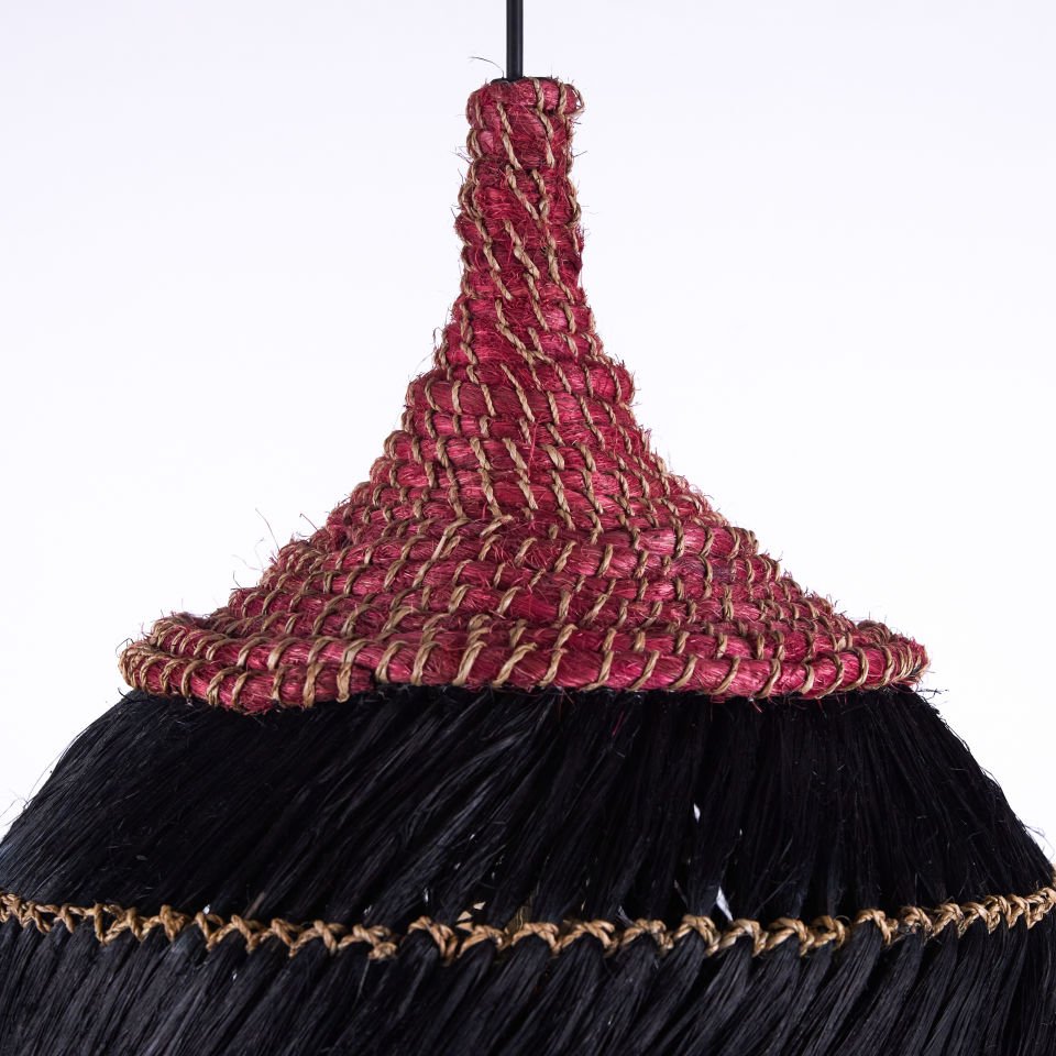 THEMİS SİYAH KIRMIZI ABAKA SARKIT 35X35X50CM OIA