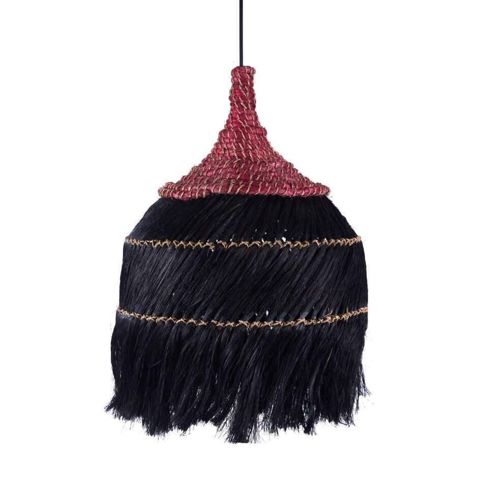 THEMİS SİYAH KIRMIZI ABAKA SARKIT 35X35X50CM OIA