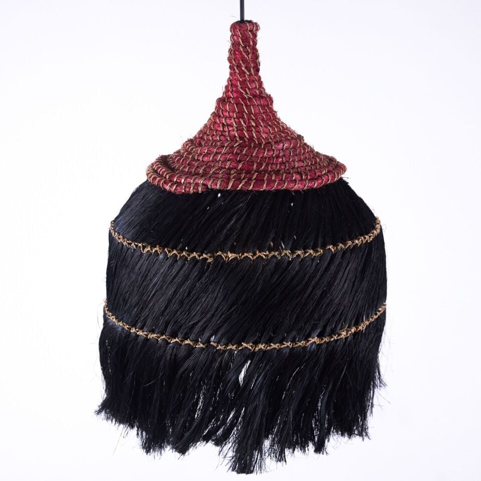 THEMİS SİYAH KIRMIZI ABAKA SARKIT 35X35X50CM OIA