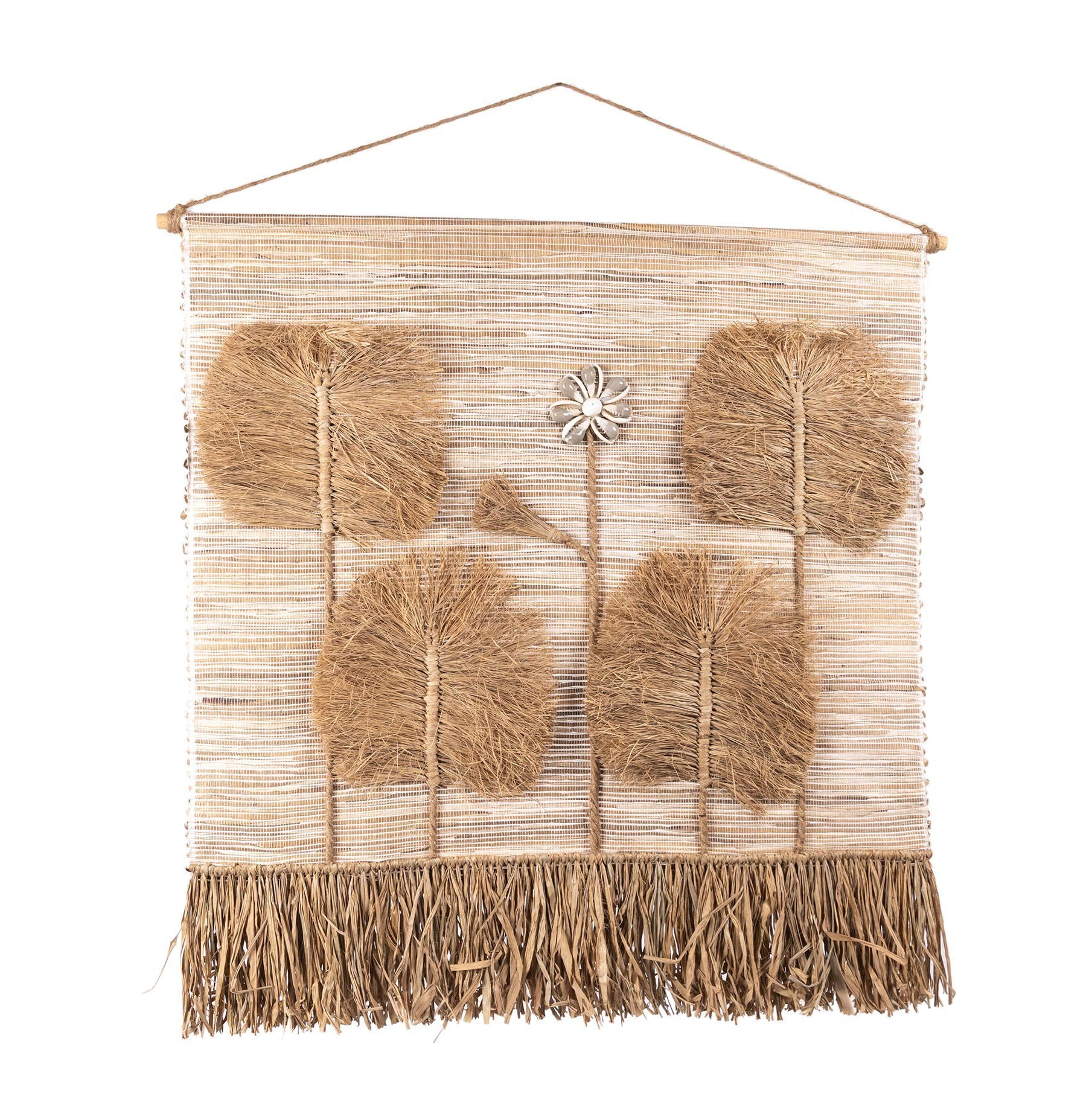 NİSSİ SU SÜMBÜLÜ VE SİSAL DUVAR DEKORU 75X70CM OIA