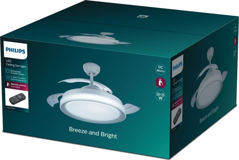 BLISS DC FAN CEILING 28W+35W TW BEYAZ PHILIPS