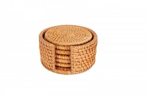 OLR09 ROSİE RATTAN BARDAK ALTI SETİ OIA LIGHT