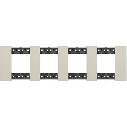 BTİCİNO POLİMER PLASTİK ÇERÇEVE, 2+2+2+2M, KUM BEJ