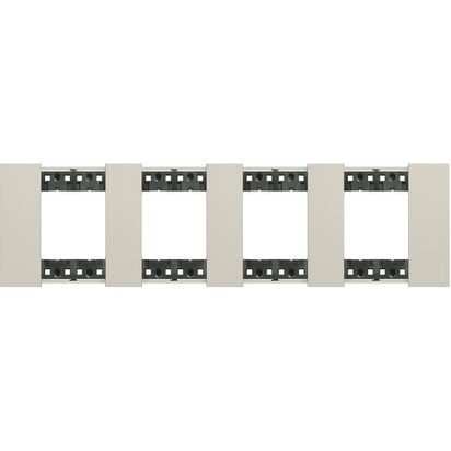 BTİCİNO POLİMER PLASTİK ÇERÇEVE, 2+2+2+2M, KUM BEJ