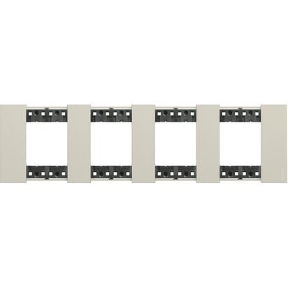 BTİCİNO POLİMER PLASTİK ÇERÇEVE, 2+2+2+2M, KUM BEJ